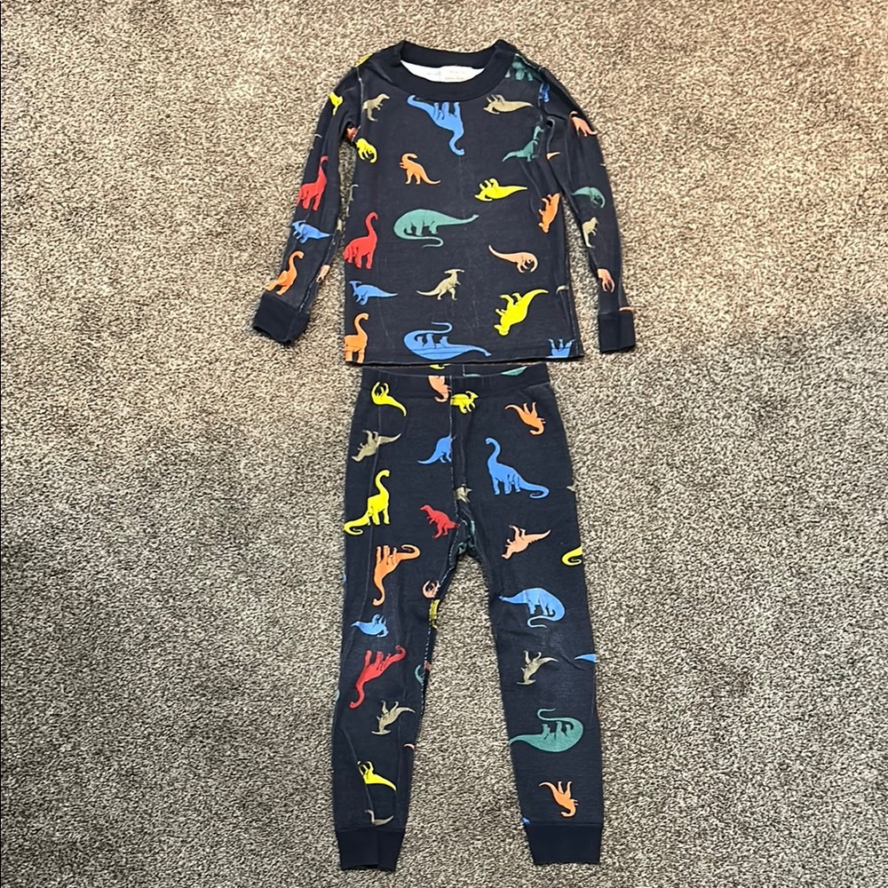 Hanna Andersson kids size 4 (100 cm) Navy Dinosaur Pajamas